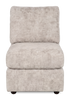 Made in Canada Customizable Sofa Lab Curve 24" Armless Fabric Chair – Plush Parchment | Fauteuil sans accoudoirs personnalisable Curve de Sofa Lab de 24 po fabriqué au Canada en tissu Plush - Plush Parchment