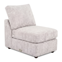 Fauteuil sans accoudoirs personnalisable Curve de Sofa Lab de 24 po fabriqué au Canada en tissu Plush - Plush Oyster