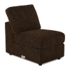 Fauteuil sans accoudoirs personnalisable Curve de Sofa Lab de 24 po fabriqué au Canada en tissu Plush - Plush Chocolate