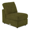 Fauteuil sans accoudoirs personnalisable Curve de Sofa Lab de 24 po fabriqué au Canada en tissu Chenille - Chenille Moss