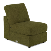 Fauteuil sans accoudoirs personnalisable Curve de Sofa Lab de 24 po fabriqué au Canada en tissu Chenille - Chenille Moss