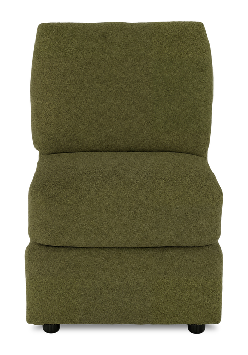 Fauteuil sans accoudoirs personnalisable Curve de Sofa Lab de 24 po fabriqué au Canada en tissu Chenille - Chenille Moss