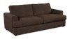 Sofa-lits personnalisable Curve de Sofa Lab de 38 po fabriqué au Canada en tissu - Teddy Walnut