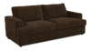 Sofa-lits personnalisable Curve de Sofa Lab de 38 po fabriqué au Canada en tissu - Plush Chocolate