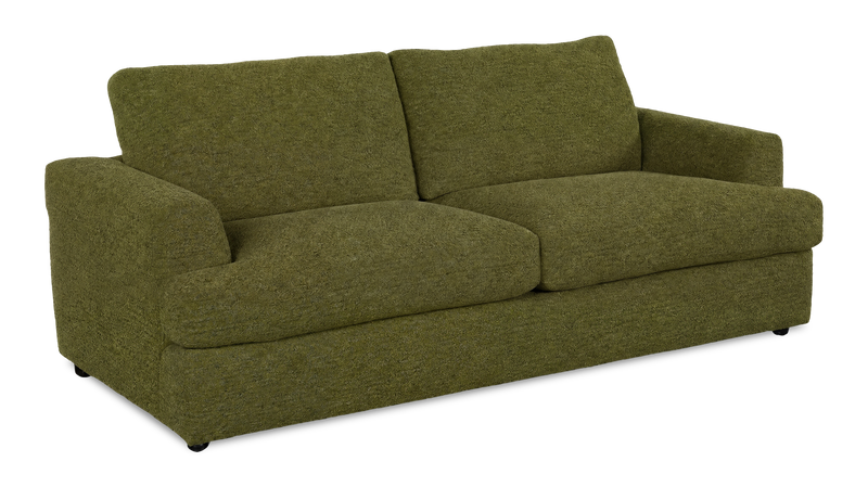 Sofa-lits personnalisable Curve de Sofa Lab de 38 po fabriqué au Canada en tissu - Chenille Moss