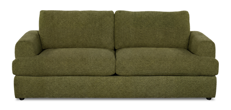 Sofa-lits personnalisable Curve de Sofa Lab de 38 po fabriqué au Canada en tissu - Chenille Moss