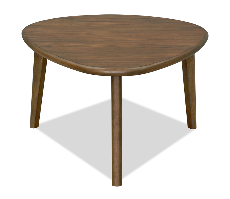 Table à café ovale moderne Deco de 42,5 po - noyer