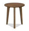 Table de bout ronde moderne Deco de 19,5 po - noyer