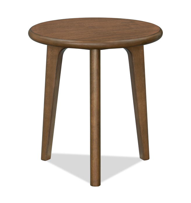 Table de bout ronde moderne Deco de 19,5 po - noyer