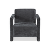 Demi 30" Linen-Look Accent Chair – Black | Fauteuil d’appoint Demi de 30 po d’apparence lin - noir