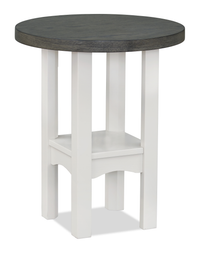  Table de bout ronde moderne Dena de 20 po - gris tourterelle