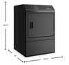 Huebsch 7 Cu. Ft. Electric Dryer with Pet Plus™ - Matte Black - DF7111BE  | Sécheuse électrique Huebsch de 7 pi3 avec Pet PlusMC - noir mat - DF7111BE