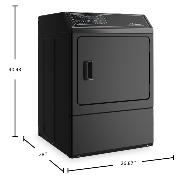 Sécheuse électrique Huebsch de 7 pi3 avec Pet PlusMC - noir mat