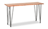 Table de salon industrielle Dillon de 45 po avec pattes de style épingle en fer - acacia naturel