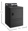 Huebsch® 7 Cu. Ft. Sanitizing Electric Dryer with Pet Plus™ - Matte Black - DR7103BE | Sécheuse électrique Huebsch de 7 pi3 avec désinfection et Pet PlusMC - noir mat - DF7111BE