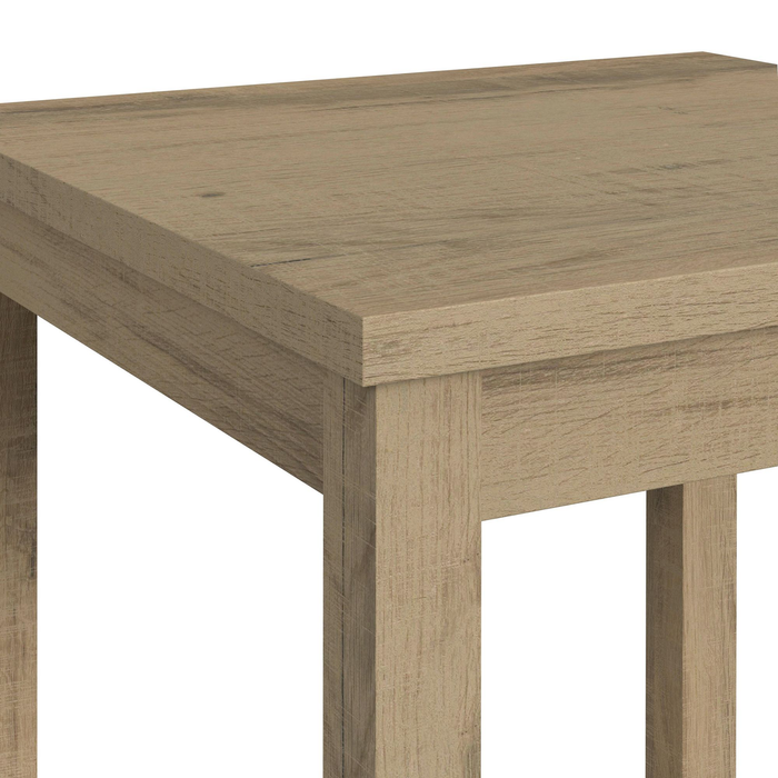 Ensemble de 3 tables contemporaines Eleanor de 48 po, table à café et 2 tables de bout - brun