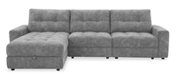  Sofa sectionnel modulaire à inclinaison électrique de gauche Elevate de Scott Living 3 pièces en tissu de chenille - gris