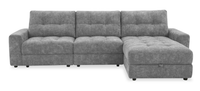  Sofa sectionnel modulaire à inclinaison électrique de droite Elevate de Scott Living 3 pièces en tissu de chenille - gris