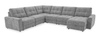 Sofa sectionnel modulaire à coulissement et inclinaison électriques de droite Elevate de Scott Living 6 pièces en tissu de chenille - gris