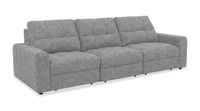  Sofa modulaire Elevate de Scott Living de 115 po en tissu en chenille avec coulissement électrique - gris