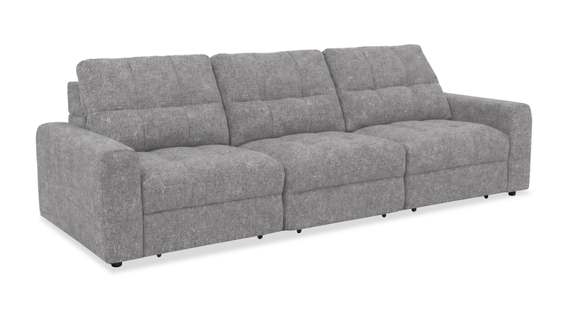 Sofa modulaire Elevate de Scott Living de 115 po en tissu en chenille avec coulissement électrique - gris