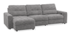 Sofa sectionnel modulaire à coulissement et inclinaison électriques de gauche Elevate de Scott Living 3 pièces en tissu de chenille - gris