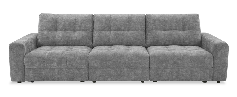 Sofa modulaire à inclinaison électrique Elevate de Scott Living de 115 po en tissu de chenille - gris