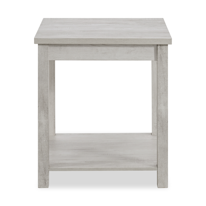 Ensemble de 3 tables contemporaines Eleanor de 48 po, table à café et 2 tables de bout - blanc