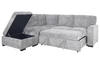 Emerie 3-Piece Left-Facing Chenille Sleeper Sectional with Storage Ottoman – Grey | Sofa-lit sectionnel de gauche Emerie 3 pièces en chenille avec pouf de rangement - gris