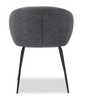 Evita Dining Chair with Cushion Fabric Seat & Back, Metal – Grey | Chaise de salle à manger Evita en métal avec coussin de siège et dossier en tissu - grise