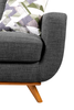 Kort & Co. Freeman 2-Piece Left-Facing Sectional with Wood Legs – Charcoal Grey | Sofa sectionnel gauche Freeman de Kort & Co. 2 pièces de po en tissu d’apparence lin avec pattes en bois - gris anthracite