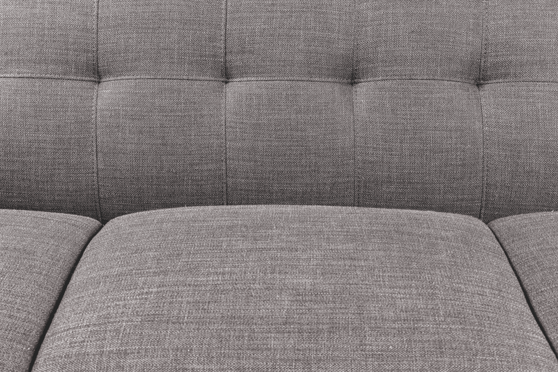Sofa sectionnel Freeman de Kort & Co. 2 pièces po en tissu d’apparence lin avec pattes en bois - gris anthracite