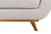 Kort & Co. Freeman 2-Piece Linen-Look Fabric Sectional with Wood Legs – Dove White | Sofa sectionnel Freeman de Kort & Co. 2 pièces po en tissu d’apparence lin avec pattes en bois - blanc colombe
