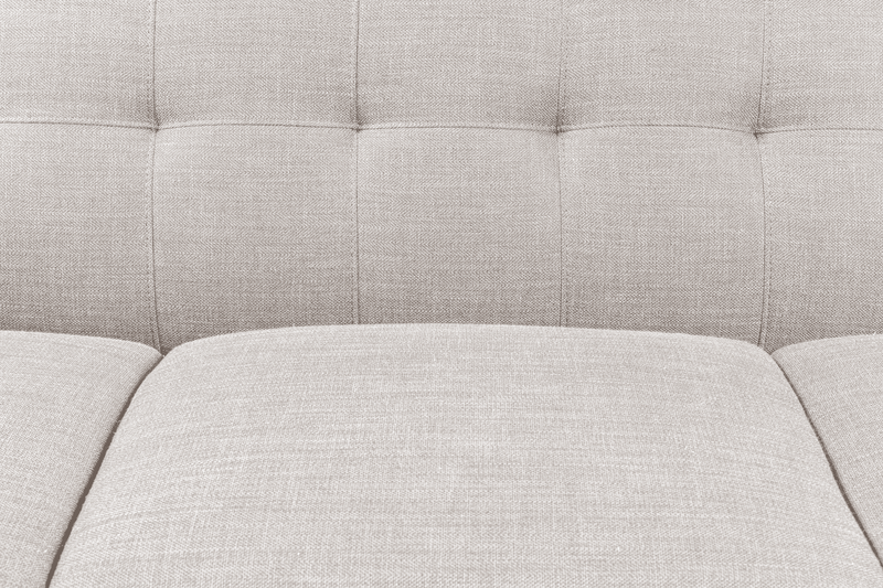 Sofa sectionnel Freeman de Kort & Co. 2 pièces po en tissu d’apparence lin avec pattes en bois - blanc colombe