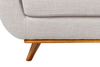 Kort & Co. Freeman 2-Piece Linen-Look Fabric Sectional with Wood Legs – Dove White | Sofa sectionnel Freeman de Kort & Co. 2 pièces po en tissu d’apparence lin avec pattes en bois - blanc colombe
