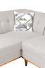 Kort & Co. Freeman 2-Piece Linen-Look Fabric Sectional with Wood Legs – Dove White | Sofa sectionnel Freeman de Kort & Co. 2 pièces po en tissu d’apparence lin avec pattes en bois - blanc colombe