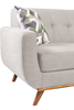 Kort & Co. Freeman 2-Piece Linen-Look Fabric Sectional with Wood Legs – Dove White | Sofa sectionnel Freeman de Kort & Co. 2 pièces po en tissu d’apparence lin avec pattes en bois - blanc colombe