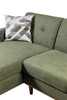 Kort & Co. Freeman 2-Piece Left-Facing Sectional with Wood Legs – Avocado Green | Sofa sectionnel gauche Freeman de Kort & Co. 2 pièces de po en tissu d’apparence lin avec pattes en bois - vert avocat