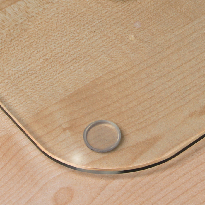 Sous-main de bureau en verre transparent - 19 po x 24 po