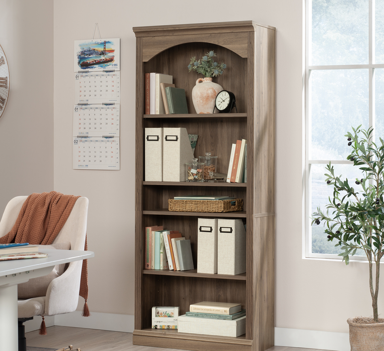 Bibliothèque Halston de 29,29 po à 5 tablettes avec tablettes réglables - chêne salé