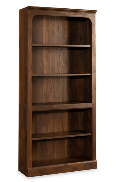 Halston 33.7” 5-Shelf Bookcase with Adjustable Shelves – Sindoori Mango  | Bibliothèque Halston de 33,7 po à 5 tablettes avec tablettes réglables - manguier Sindoori