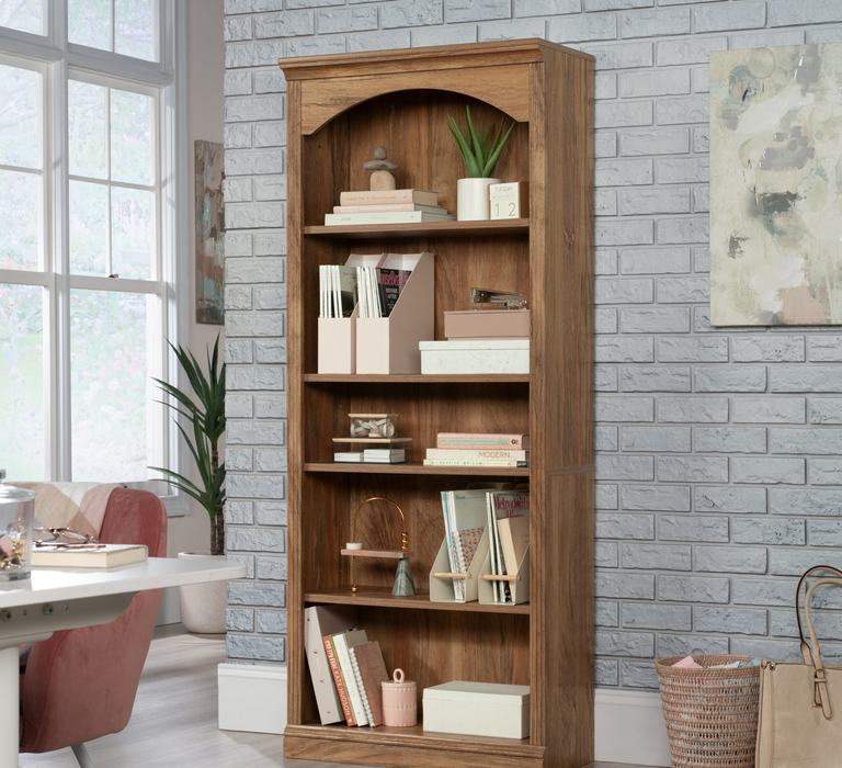 Bibliothèque Halston de 29,29 po à 5 tablettes avec tablettes réglables - noyer majestueux 