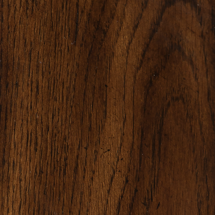 Table à café éclectique Hatfield de 52 po avec dessus en verre et base de style canoë - chêne foncé