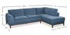 Horizon 2-Piece Right-Facing Fabric Sectional with Wood Base and Legs - Navy | Sofa sectionnel de droite Horizon 2 pièces en tissu avec base et pattes en bois - bleu marine