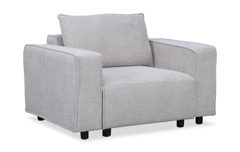 Fauteuil d’appoint modulaire Infinity en tissu de chenille - gris clair 