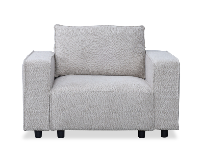 Fauteuil d’appoint modulaire Infinity en tissu de chenille - gris clair 