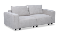  Causeuse modulaire Infinity 2 pièces en tissu de chenille - gris clair