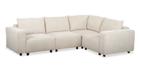 Sofa sectionnel modulaire Infinity 4 pièces en tissu de chenille - taupe
