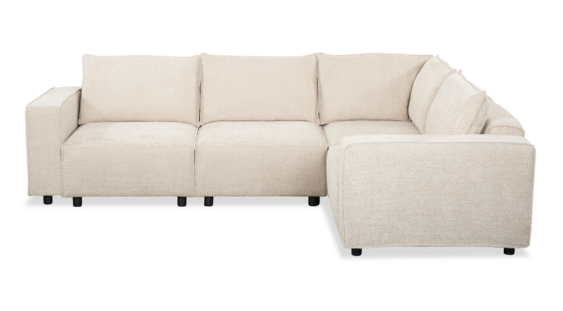 Sofa sectionnel modulaire Infinity 4 pièces en tissu de chenille - taupe