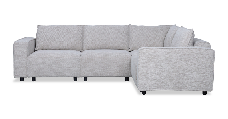 Sofa sectionnel modulaire Infinity 4 pièces en tissu de chenille - gris clair